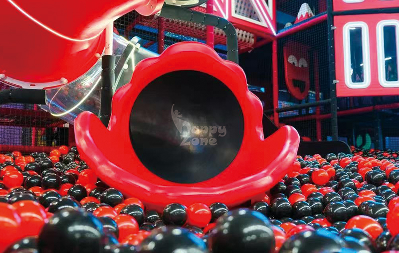 Red & Black Helicopter-Themed Custom Indoor Playground