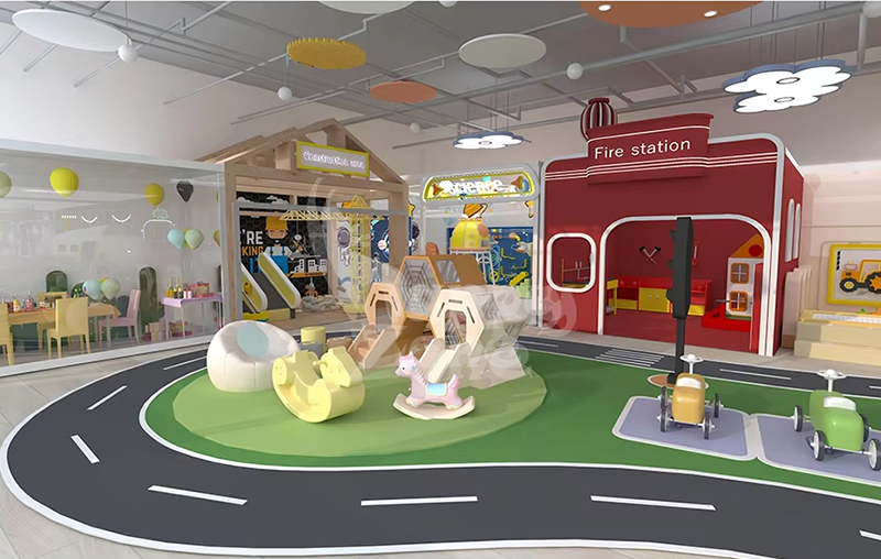 Tiny Town Kids Play Town Cancer Experience Hotselling Indoor Playground Equipment for Kids Club Indoor Park Amusement Park