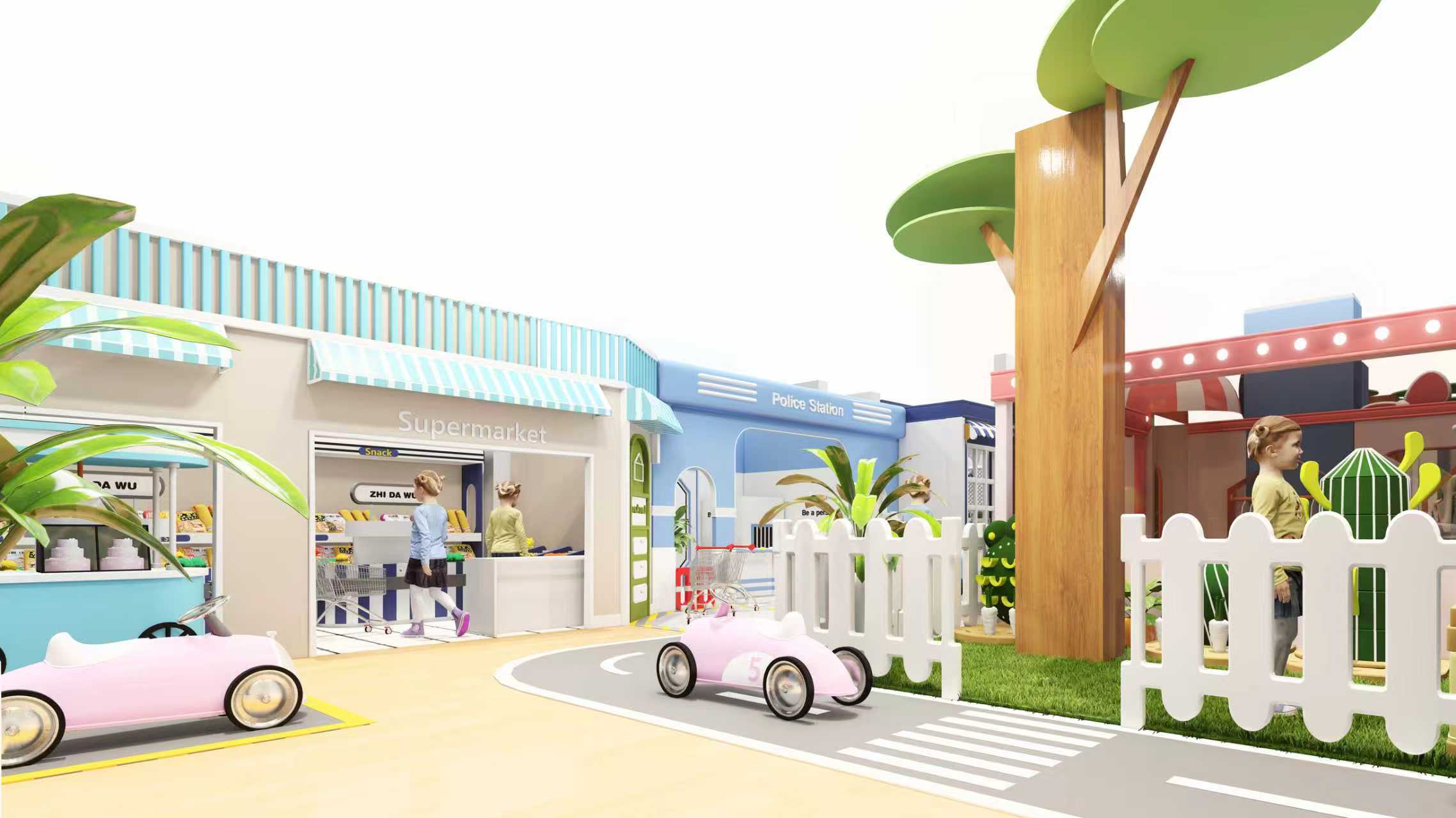 Premium Indoor Kids Traffic Town Playground | High-Quality Children Role Play City Equipment for Sale
