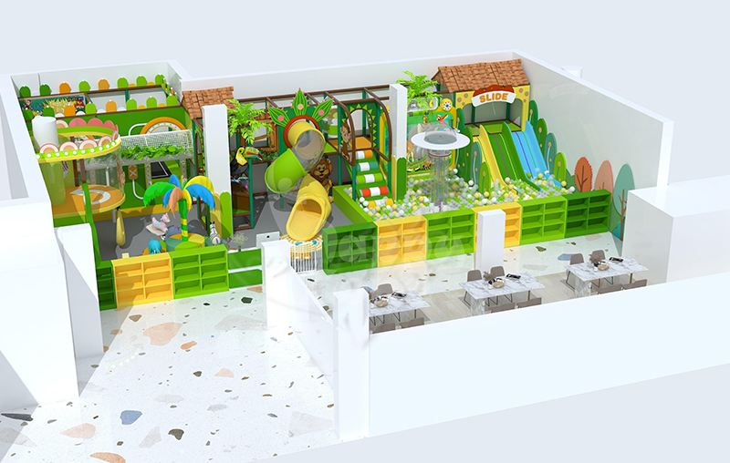 Jungle Theme Indoor Playground Equipment | Custom Soft Play Center