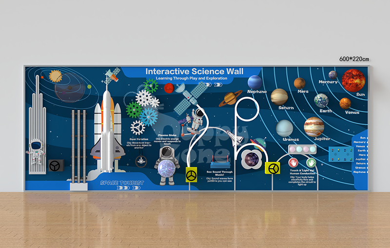 Interactive Space Science Wall for Kids | Solar System STEM Learning Activity Panel