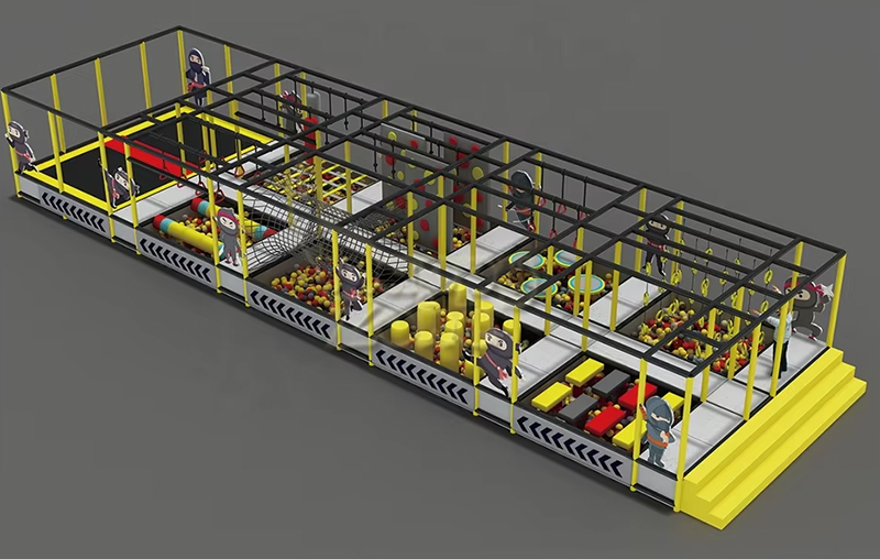 Custom Indoor Ninja Obstacle & Rope Course | Commercial Ninja Warrior Playground Equipment for Kids & Adults