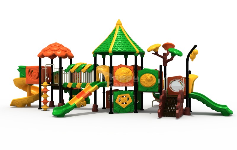 Commercial Large Custom Outdoor Playground Equipment with Big Spiral Slide and Climbing Set for Park School Community