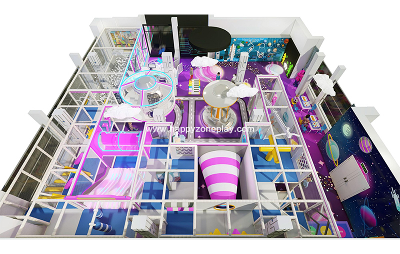 Custom Space Galaxy Themed Indoor Soft Playground Commercial Kids Play Area Manufacturer